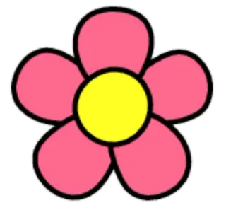 🌸 flor, rosa, amarillo, naturaleza, floral, pegatina, dibujos animados telegram sticker