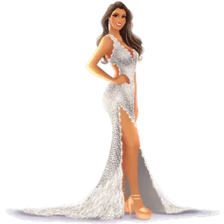 💃 женщина, платье, вечернее платье, мода, красота, блеск telegram sticker