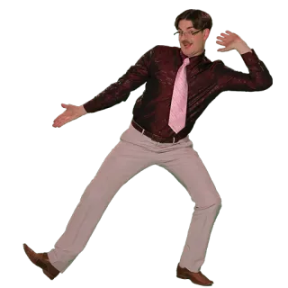 💃 ผู้ชาย, แว่นตา, เนคไท, เต้นรำ, คน telegram sticker