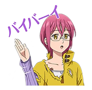 👋 バイバイ Anime, Mangá, Personagem, Adeus, Japonês whatsapp sticker