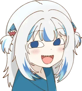 ❇️ Gawr Gura anime, cute, shark, vtuber, gura, gawr gura telegram sticker