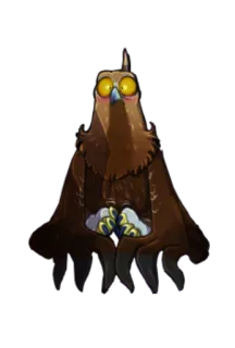 😟 coruja, pássaro, marrom, fofo, animal, desenho animado whatsapp sticker