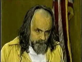 😐 Charles Manson crime, chef de secte, prison, criminel, meurtrier telegram sticker