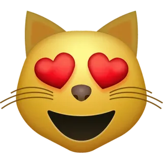 😻 cat, emoji, love, heart, face, animal, cute, kawaii telegram sticker