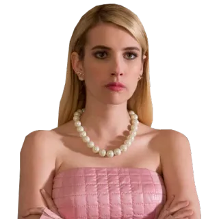 😒 여배우, 금발, 패션, 인물 사진, 목걸이 telegram sticker