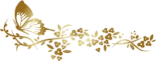 📎 vlinder, bloemen, natuur, goud, decoratief telegram sticker