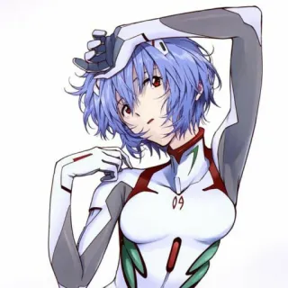 📓 Rei Ayanami Neon Genesis Evangelion 09 Anime, Charakter, Rei Ayanami, Evangelion, Eva whatsapp sticker
