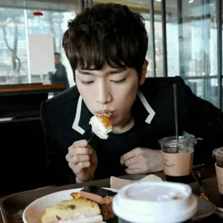 🖇 essen, nahrung, dessert, cafe, mann, koreanisch whatsapp sticker