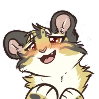 ☺️ tier, niedlich, cartoon, aufkleber, hamster, nagetier telegram sticker
