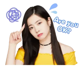 🙄 Are you OK? kpop, k-pop, dahyun, twice, você está bem?, preocupado whatsapp sticker