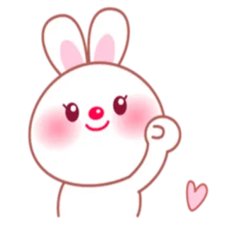 ✊ rabbit, cute, cartoon, animal, kawaii, sticker whatsapp sticker