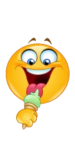 🍦 Émoji, Glace, Joyeux, Nourriture, Dessert whatsapp sticker