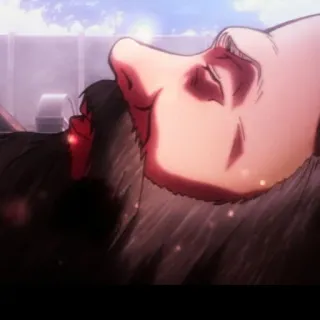 🥴 Attack on Titan l'attacco dei giganti, anime, titano, sangue, gore whatsapp sticker