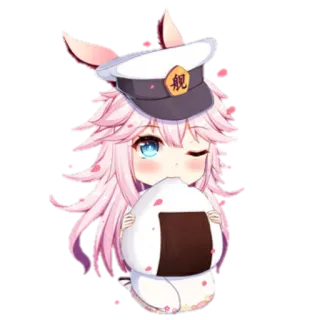 🍙 舰 Anime, Chibi, Fofo, Menina, Onigiri telegram sticker