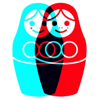 👯 poupée russe, matriochka, poupée gigogne, jouet, souvenir, illustration, art telegram sticker