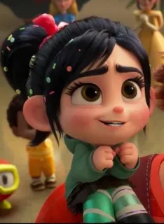 🦋 Vanellope von Schweetz Wreck-It Ralph Vanellope, Wreck-It Ralph, Disney, cartoon, character whatsapp sticker