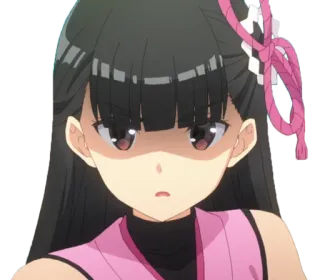 😕 动漫, 女孩, 生气, 严肃, 日本, 卡通 telegram sticker