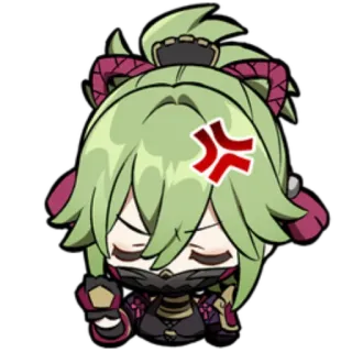 😡 Anime, Pegatina, Enfadado, Dibujo animado, Expresión, Chibi telegram sticker