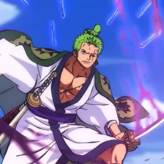 🍾 Zoro One Piece Аниме, Мечник, Бои, Экшен, Зоро, One Piece telegram sticker