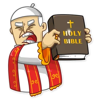 😰 HOLY BIBLE bible, religion, catholic, holy, religious figure, religious text telegram sticker