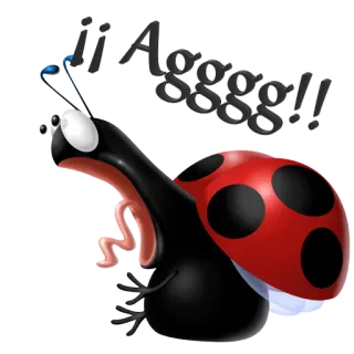 😱 I'M A COCKROACH!! cartone animato, coccinella, scarafaggio, insetto, divertente, umorismo whatsapp sticker