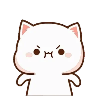 😠 gatto, carino, animale, adesivo, cartone animato, arrabbiato, kawaii telegram sticker