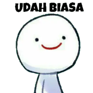 🙂 SPAMTRIES karakter, imut, tersenyum, putih, sederhana telegram sticker