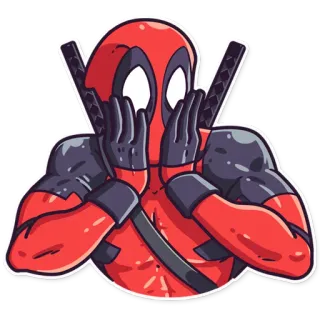 😱 Deadpool Deadpool, Marvel, Superhero, Swords, Comics, Antihero telegram sticker