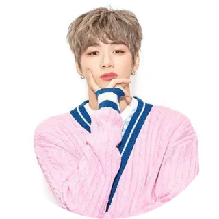 🤔 potret, orang, korea, pria, sweter, pria whatsapp sticker