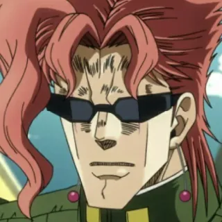 😎 Noriaki Kakyoin JoJo's Bizarre Adventure Anime, Manga, Jojo, Kakyoin, Okulary przeciwsłoneczne telegram sticker