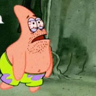 🍦 Patrick Star Bob l'éponge, dessin animé, Patrick, triste, drôle telegram sticker