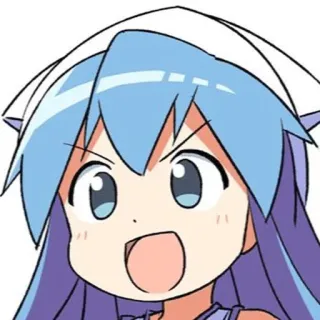 😮 Ika Musume Squid Girl Anime, Squid Girl, Ika Musume, Mangá, Bonito, Kawaii, Desenho animado telegram sticker