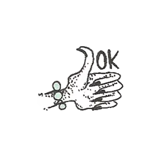 👍 OK ок, большой палец вверх, согласие, одобрение, жест рукой telegram sticker