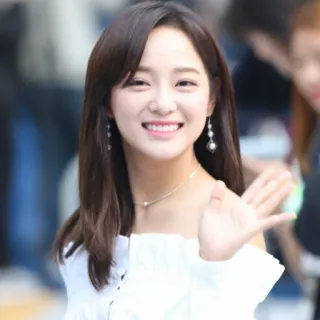 🖐 femme, sourire, portrait, asiatique, fille, coréenne telegram sticker