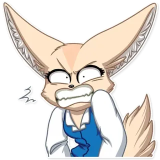 🤬 Fenneko Aggretsuko fenneko, aggretsuko, wütend, anime, cartoon, figur telegram sticker