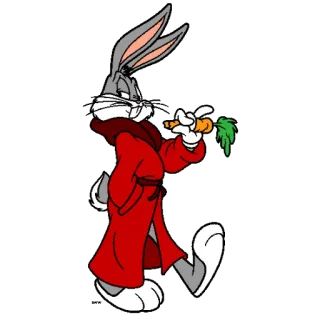 🤑 Bugs Bunny Looney Tunes desenho animado, coelho, cenoura, Looney Tunes, Pernalonga telegram sticker