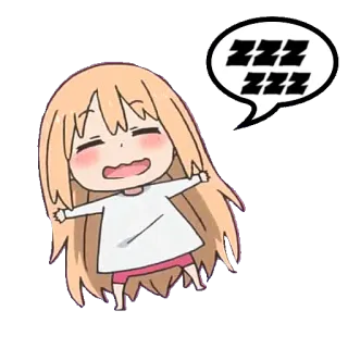 😴 ZZZ animé, dormir, zzz, mignon, chibi whatsapp sticker