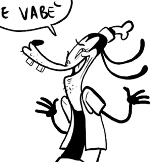 😌 E VABE' Desenho animado, Engraçado, Italiano, Expressão, Pateta, Personagem telegram sticker
