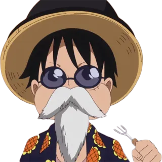 😋 Monkey D. Luffy One Piece One Piece, Luffy, Anime, Manga, Pirate, Nourriture, Cosplay whatsapp sticker