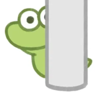 🙂 frog, peeking, hiding, cute, animal, green telegram sticker