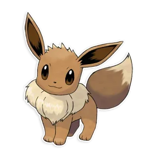 🐱 Eevee Pokemon pokemon, eevee, cute, animal, brown telegram sticker