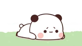 🍩 sad, panda, cute, cartoon, animal, kawaii, depressed telegram sticker