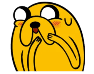 😍 Jake Adventure Time cartoon, dog, yellow, character, Adventure Time, cute telegram sticker