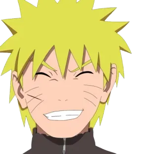 😆 Naruto anime, sorridente, cartone animato, felice, personaggio telegram sticker