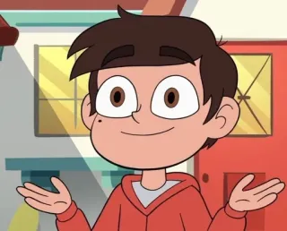 🤷‍♂️ Marco Diaz Star vs. the Forces of Evil cartoon, character, television, animated telegram sticker