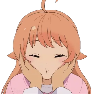 🤗 Anime, Fofo, Menina, Desenho animado, Feliz telegram sticker