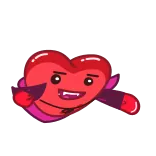 👍 serce, kreskówka, kciuk w górę, akceptacja, miłość telegram sticker