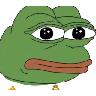 😐 Pepe the Frog Meme, Żaba, Internet, Smutne, Adidas, Real Madryt telegram sticker