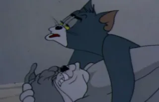 👄 Tom Cat Tom and Jerry Cartone animato, Gatto, Topo, Lotta, Divertente, Classico telegram sticker