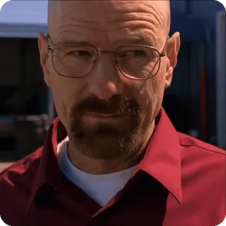 😉 Walter White Breaking Bad Walter White, Breaking Bad, Heisenberg, Bryan Cranston, Serie TV, Droga, Criminale whatsapp sticker
